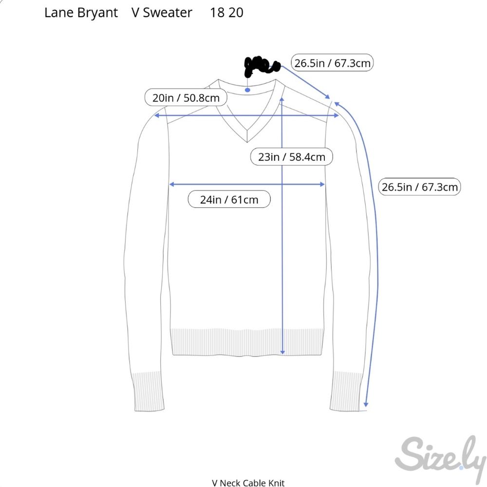 Lane-Bryant-Sweater-Womens-Black-Cable Knit 18 - Picture 8 of 8